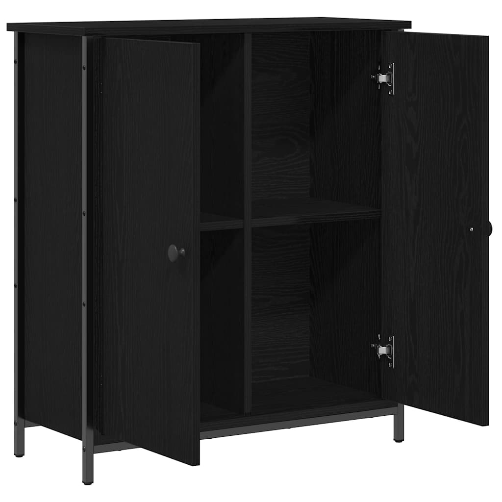 vidaXL Sideboard Black Oak 70 x 30 x 80 cm Engineered Wood