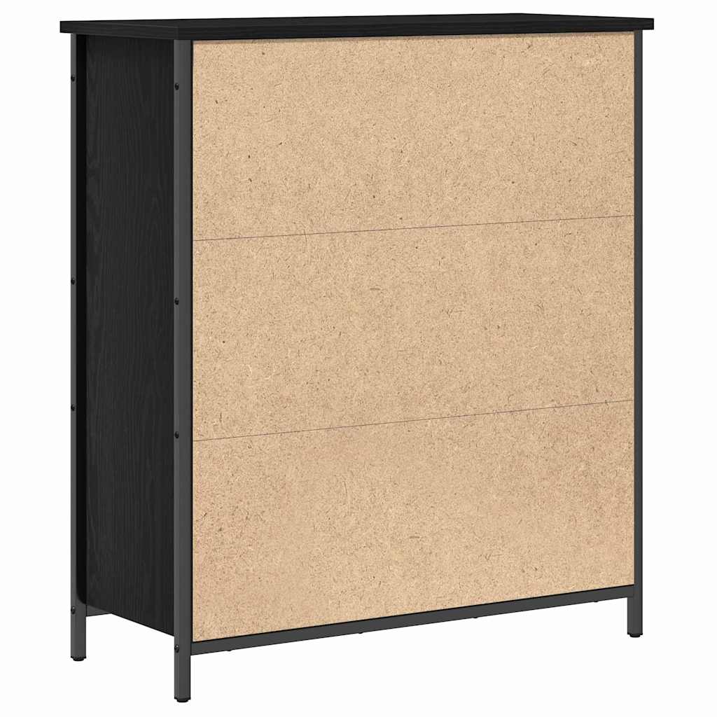 vidaXL Sideboard Black Oak 70 x 30 x 80 cm Engineered Wood