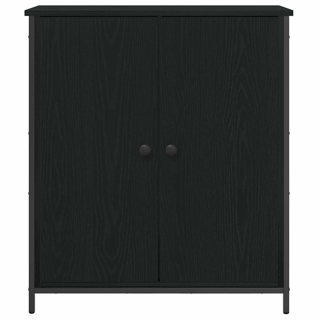 vidaXL Sideboard Black Oak 70 x 30 x 80 cm Engineered Wood