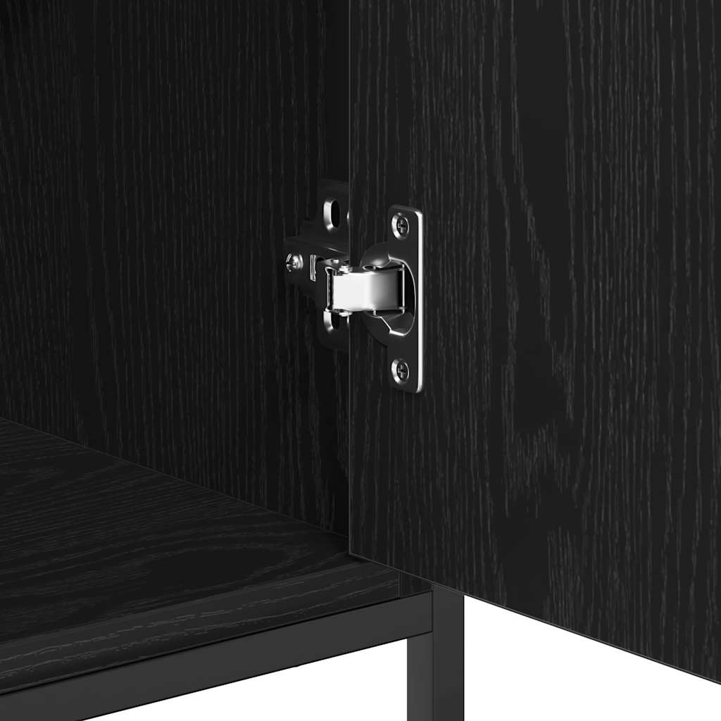 vidaXL Sideboard Black Oak 100 x 35 x 80 cm Engineered Wood