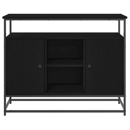 vidaXL Sideboard Black Oak 100 x 35 x 80 cm Engineered Wood