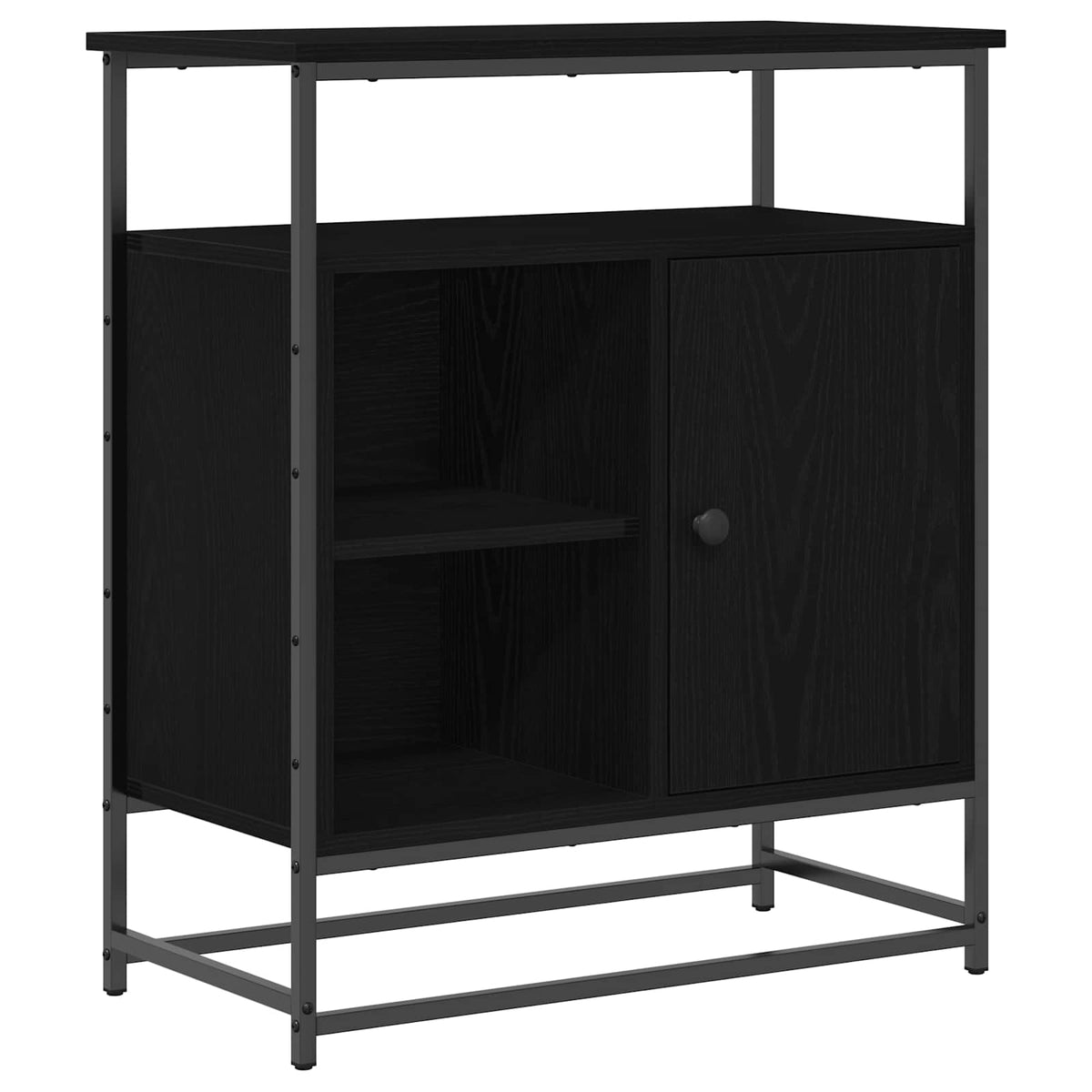 vidaXL Sideboard Black Oak 69 x 35 x 80 cm Engineered Wood