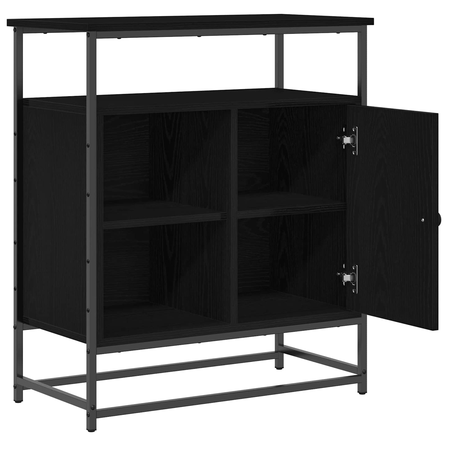 vidaXL Sideboard Black Oak 69 x 35 x 80 cm Engineered Wood