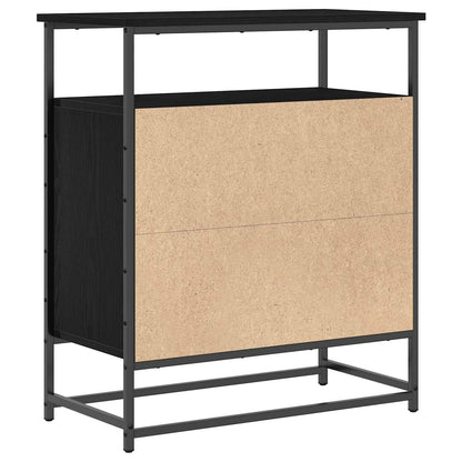 vidaXL Sideboard Black Oak 69 x 35 x 80 cm Engineered Wood