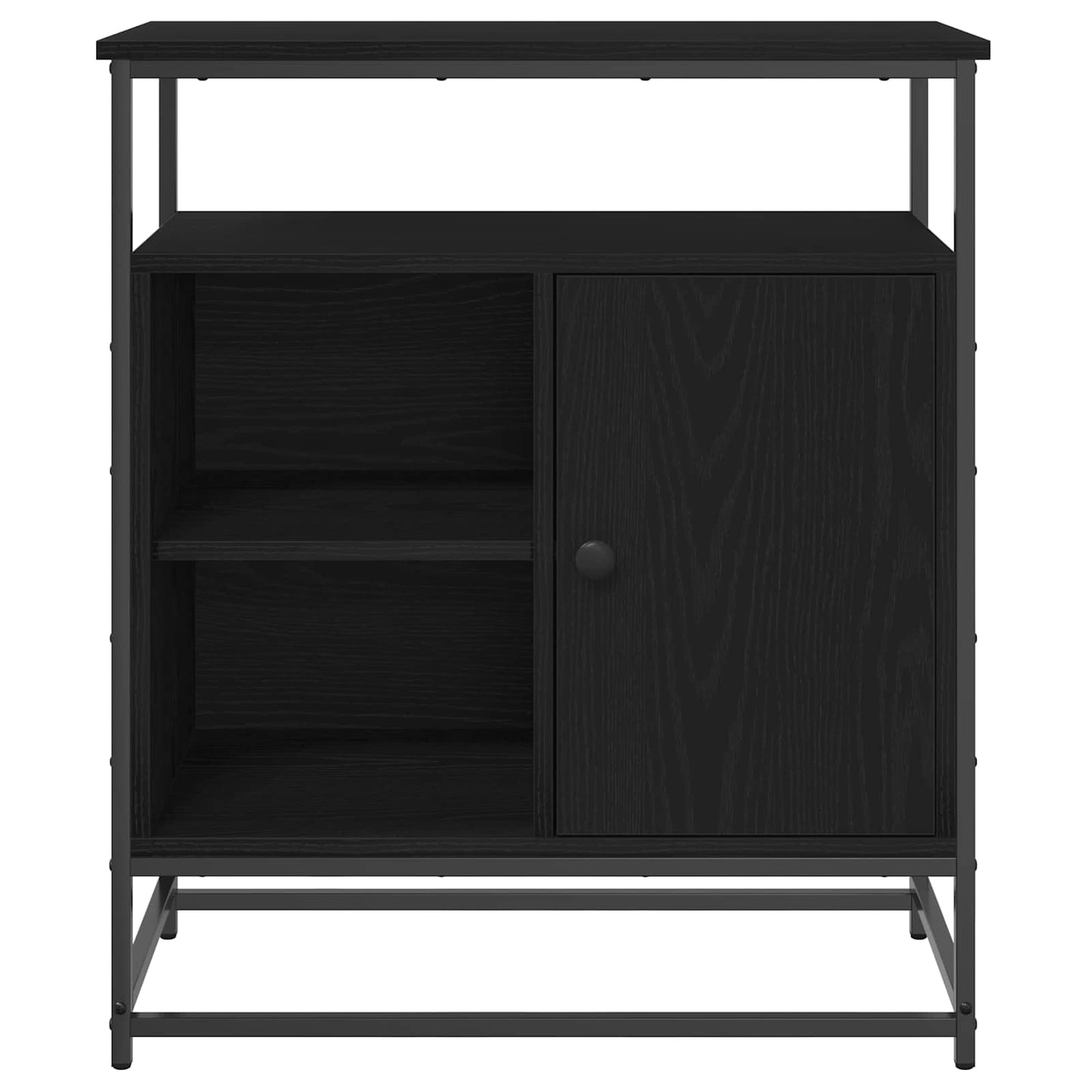vidaXL Sideboard Black Oak 69 x 35 x 80 cm Engineered Wood