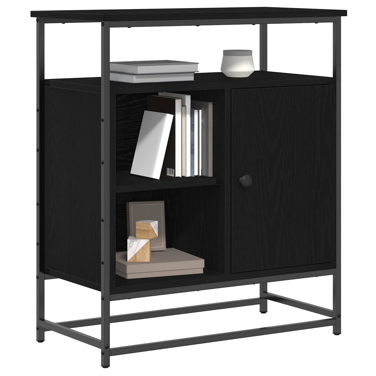vidaXL Sideboard Black Oak 69 x 35 x 80 cm Engineered Wood