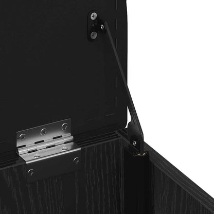 vidaXL Storage Bench Black Oak 42 x 42 x 45 cm Engineered Wood