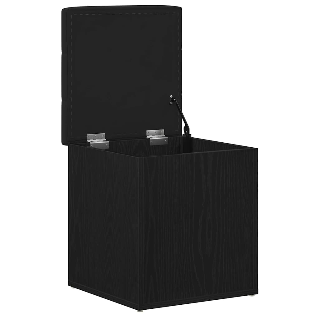 vidaXL Storage Bench Black Oak 42 x 42 x 45 cm Engineered Wood