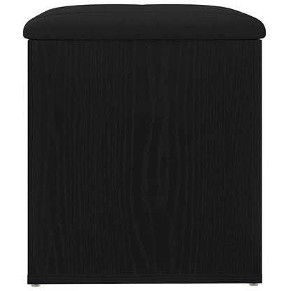 vidaXL Storage Bench Black Oak 42 x 42 x 45 cm Engineered Wood
