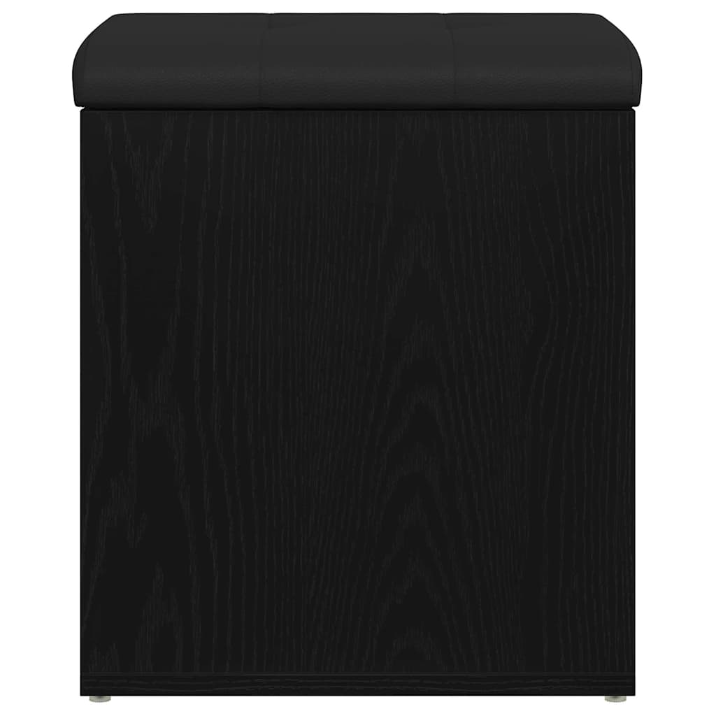 vidaXL Storage Bench Black Oak 42 x 42 x 45 cm Engineered Wood