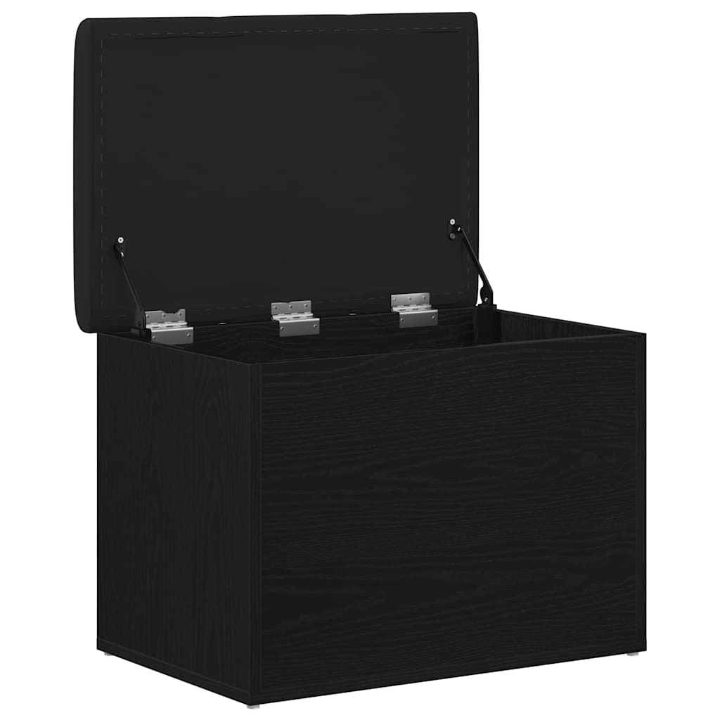 vidaXL Storage Bench Black oak 62 x 42 x 45 cm Engineered Wood