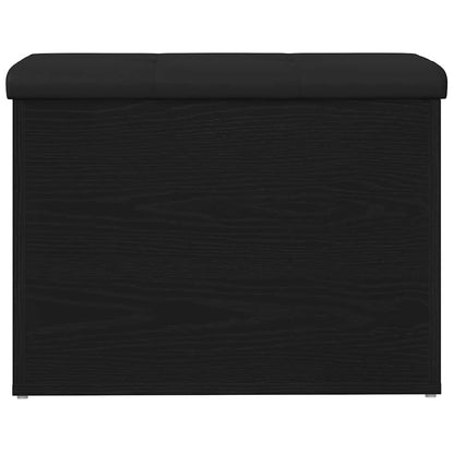 vidaXL Storage Bench Black oak 62 x 42 x 45 cm Engineered Wood
