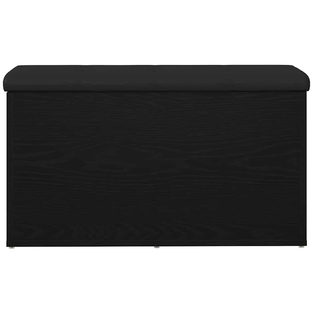 vidaXL Storage Bench Black Oak 82 x 42 x 45 cm Engineered Wood