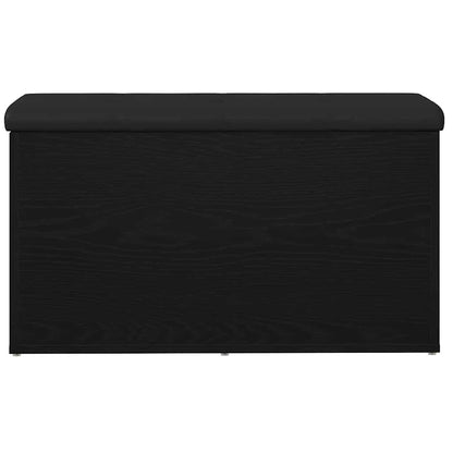 vidaXL Storage Bench Black Oak 82 x 42 x 45 cm Engineered Wood