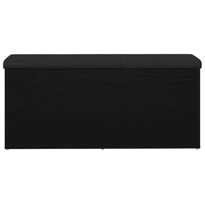 vidaXL Storage Bench Black oak 102 x 42 x 45 cm Engineered Wood
