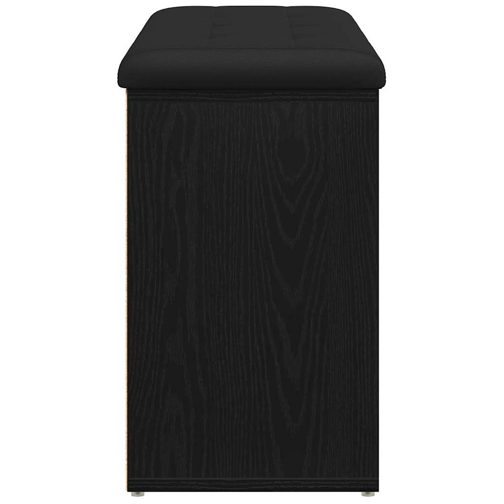 vidaXL Shoe Bench with Shelf Black 82 x 32 x 50 cm Engineered wood