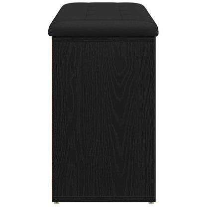 vidaXL Shoe Bench with Shelf Black 82 x 32 x 50 cm Engineered wood