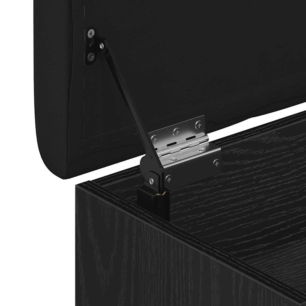 vidaXL Storage Bench Black Oak 62 x 32 x 50 cm Engineered Wood