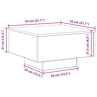 vidaXL Coffee Table Old Wood 55 x 55 x31 cm Engineered Wood