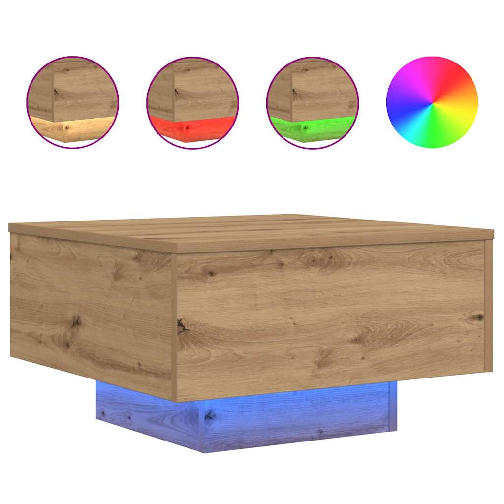 vidaXL Coffee Table Artisan Oak 55 x 55 x31 cm Engineered Wood