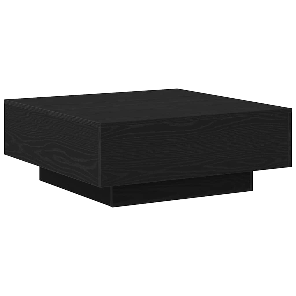 vidaXL Coffee Table Black Oak 80 x 80 x 31 cm