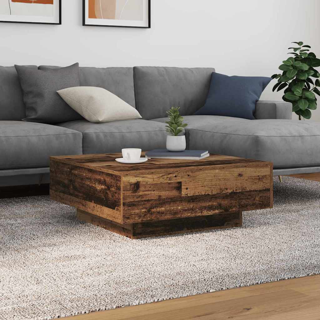 vidaXL Old Wood and Blue 80 x 80 x 31 cm Engineered Wood