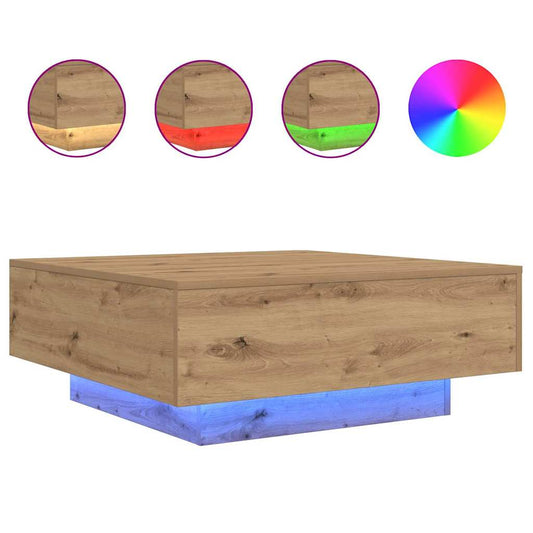 vidaXL Artisan Oak 80 x 80 x 31 cm Engineered Wood