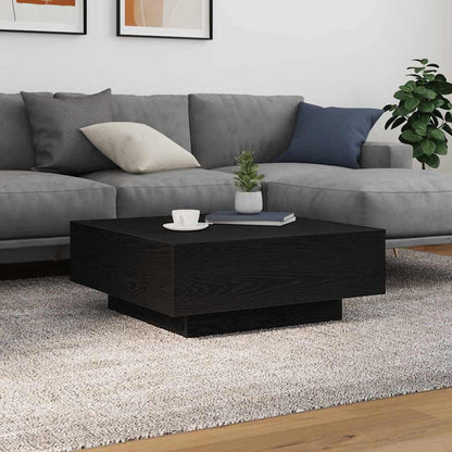 vidaXL Black Oak 80 x 80 x 31 cm Engineered Wood