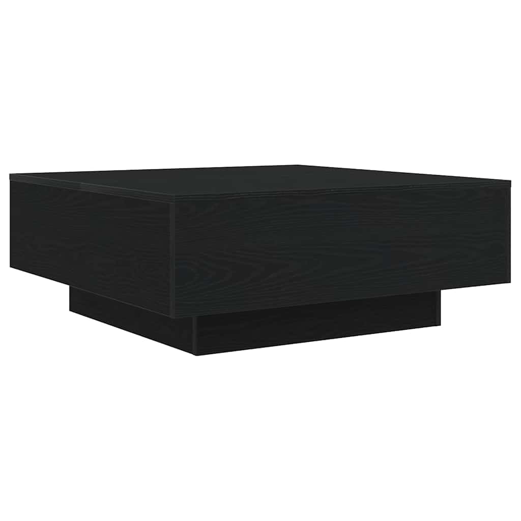 vidaXL Black Oak 80 x 80 x 31 cm Engineered Wood