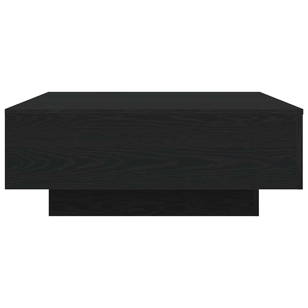 vidaXL Coffee Table Black Oak 80 x 80 x 31 cm Engineered Wood