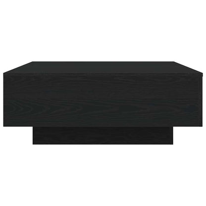 vidaXL Coffee Table Black Oak 80 x 80 x 31 cm Engineered Wood