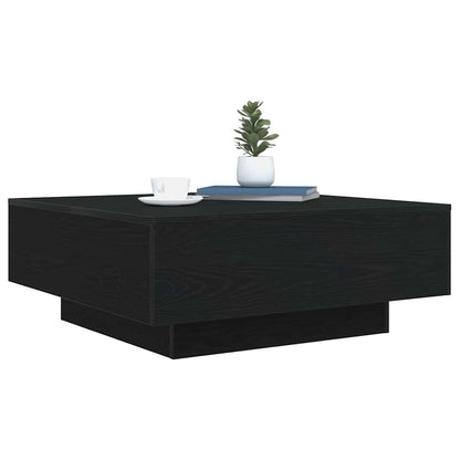 vidaXL Black Oak 80 x 80 x 31 cm Engineered Wood
