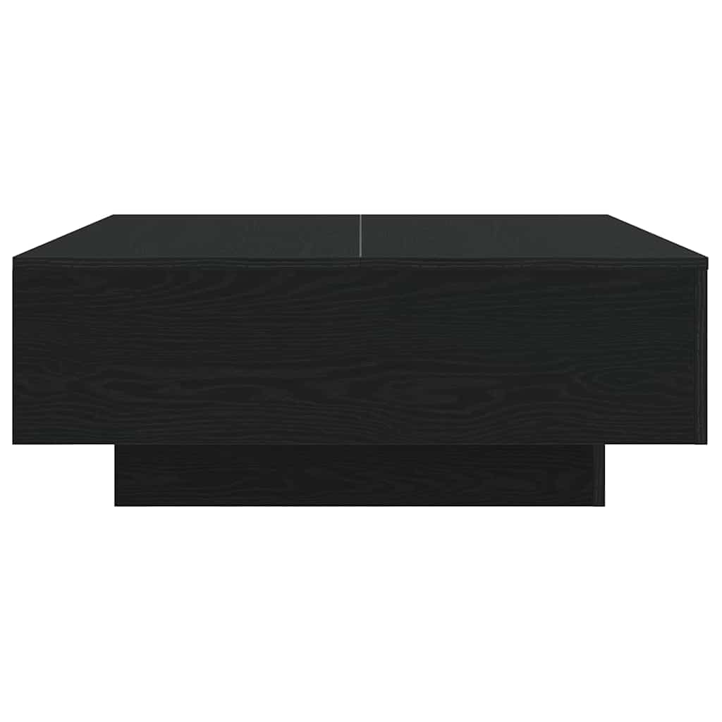 vidaXL Coffee Table Black Oak 80 x 80 x 31 cm Engineered Wood