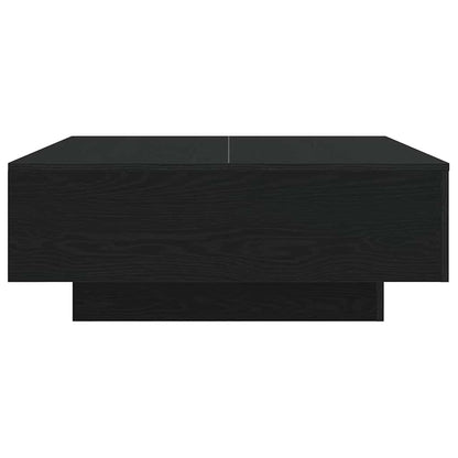 vidaXL Coffee Table Black Oak 80 x 80 x 31 cm Engineered Wood