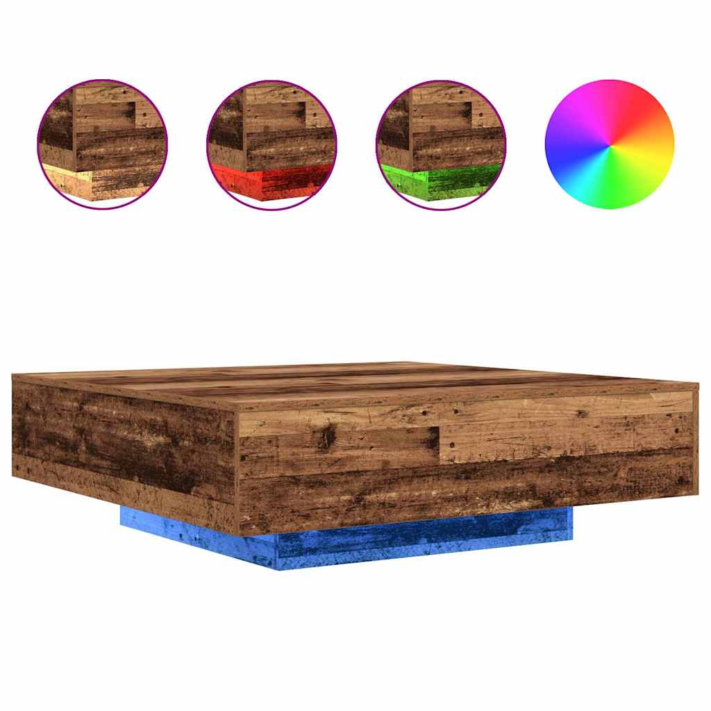 vidaXL Coffee Table Old Wood 100 x 100 x 31 cm Engineered Wood