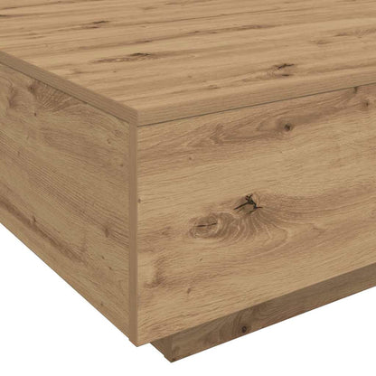 vidaXL Coffee Table with LED Strip Lights Artisan Oak Engineered Wood