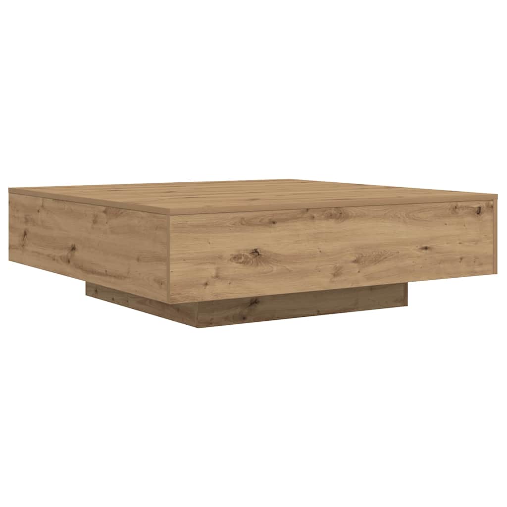 vidaXL Coffee Table with LED Strip Lights Artisan Oak Engineered Wood