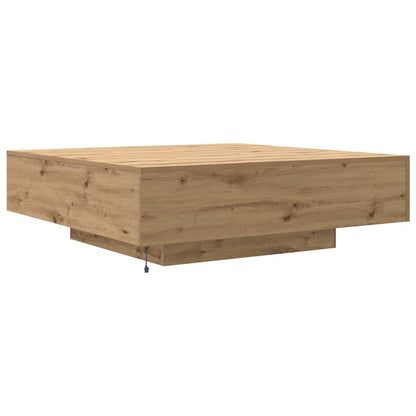 vidaXL Coffee Table with LED Strip Lights Artisan Oak Engineered Wood
