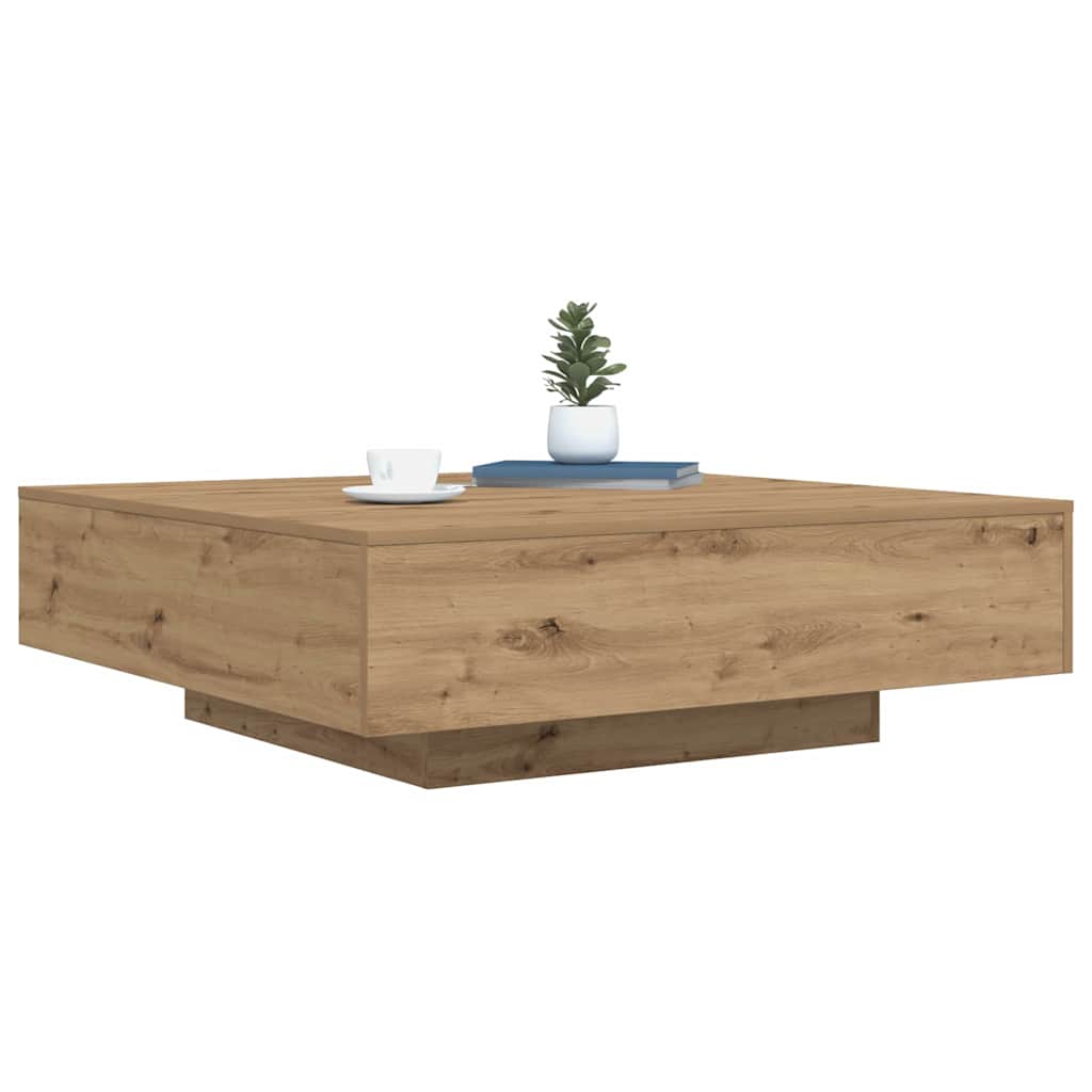 vidaXL Coffee Table with LED Strip Lights Artisan Oak Engineered Wood