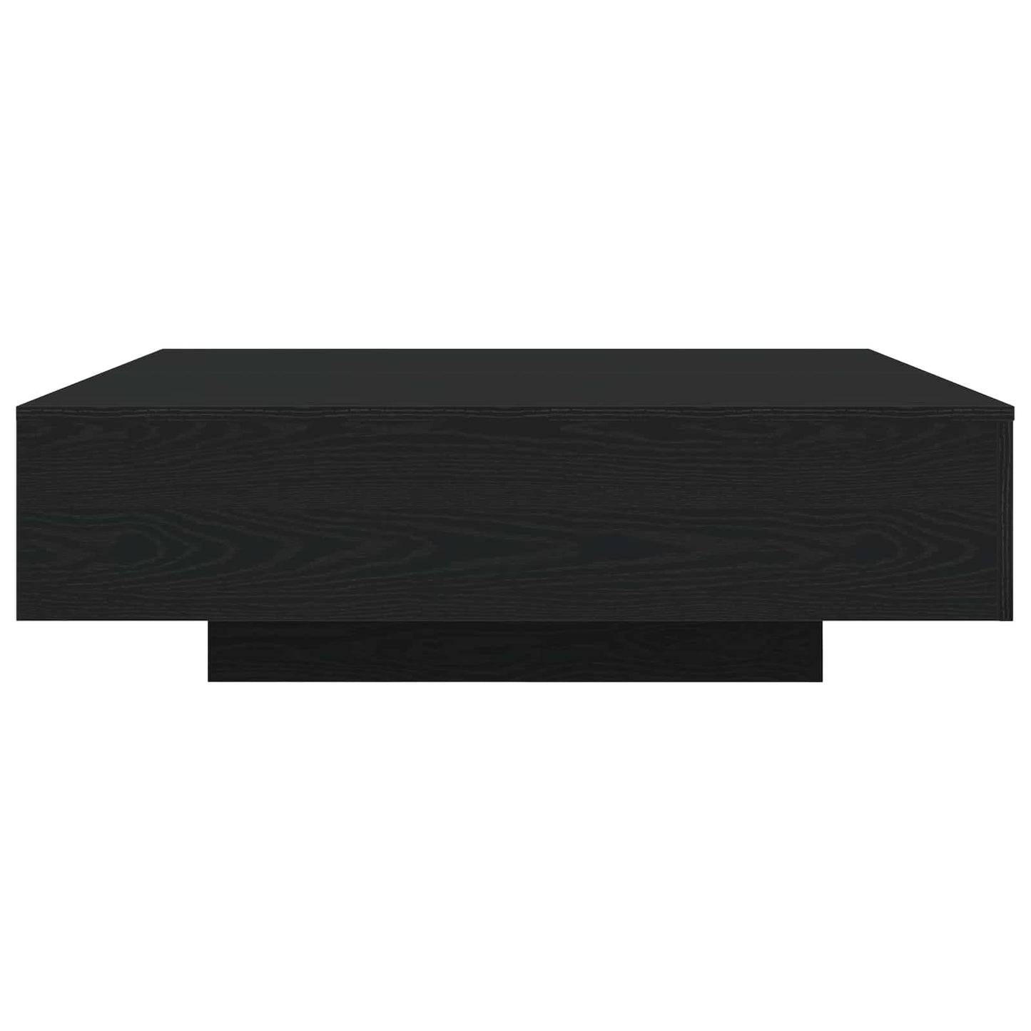 vidaXL Coffee Table with LED Strip Lights Black Oak 100 x 100 x 31 cm