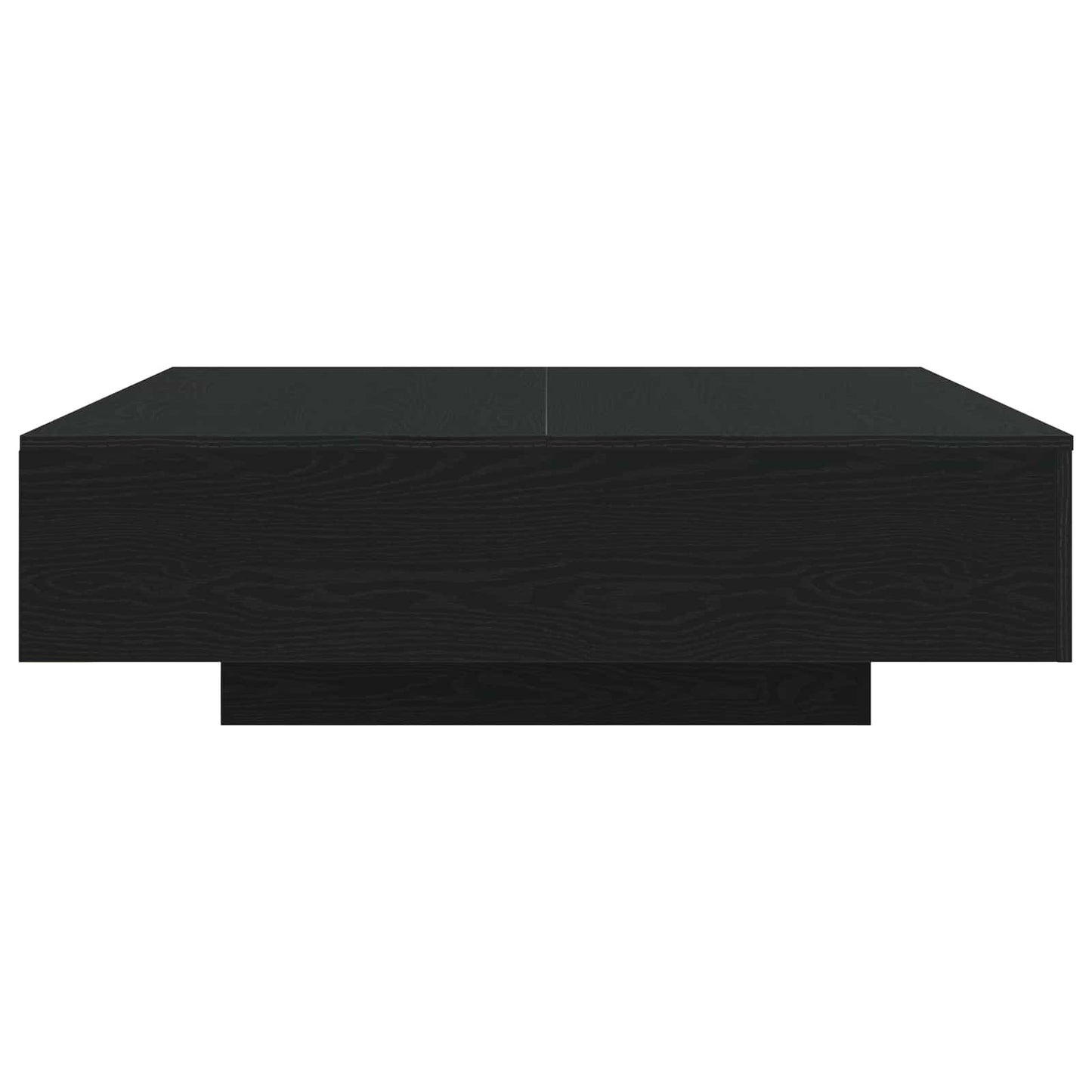 vidaXL Coffee Table with LED Strip Lights Black Oak 100 x 100 x 31 cm