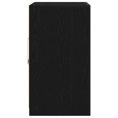 vidaXL LED Sideboard Black 60.5 x 37 x 67 cm Engineered Wood