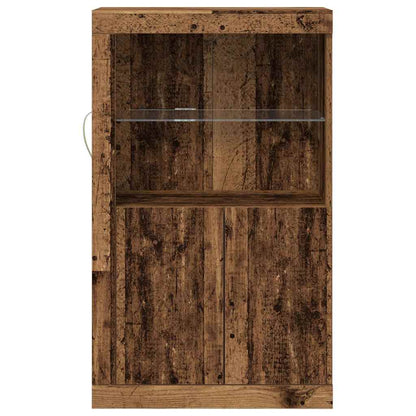 vidaXL LED Sideboard Old Wood 60.5 x 37 x 100 cm Engineered Wood