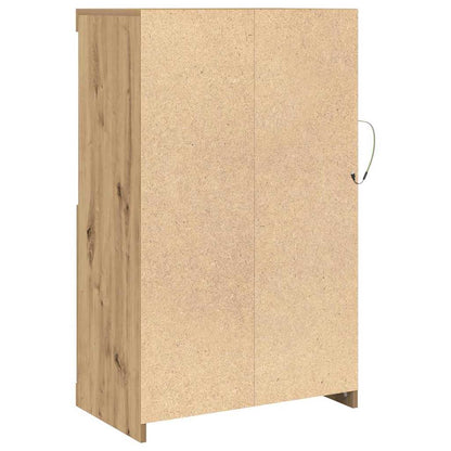 vidaXL LED Sideboard 60.5 x 37 x 100 cm Engineered Wood Artisan Oak