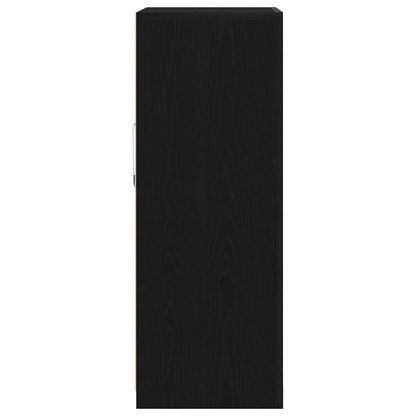 vidaXL LED Sideboard Black Oak 60.5 x 37 x 100 cm Engineered Wood