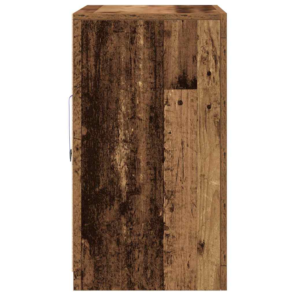vidaXL LED Sideboard Old Wood 41 x 37 x 67 cm Engineered Wood