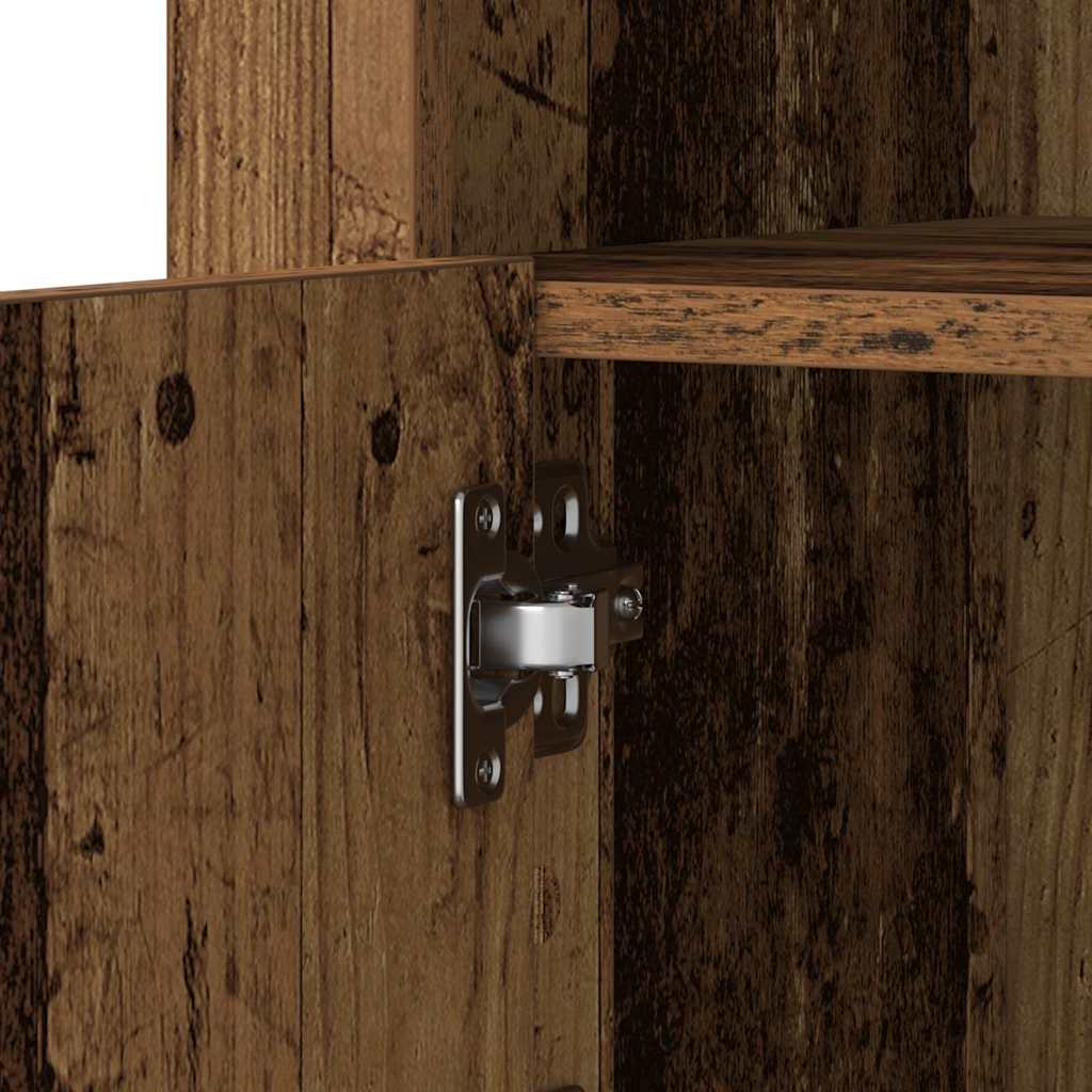 vidaXL LED Sideboard 2 pcs Old Wood 41 x 37 x 67 cm Engineered Wood
