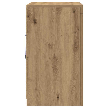 vidaXL LED Sideboard 2 pcs 41 x 37 x 67 cm Engineered Wood Artisan Oak