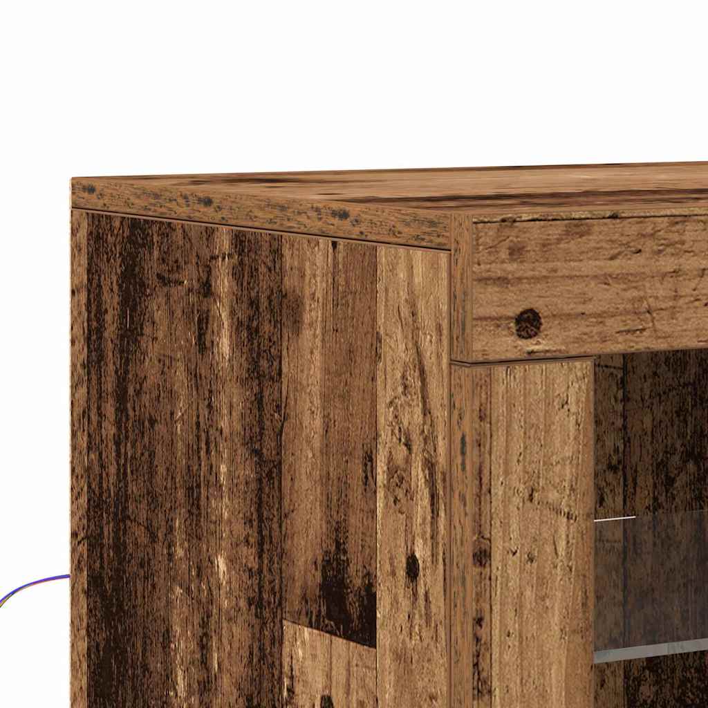 vidaXL LED Sideboard Brown 41 x 37 x 100 cm Engineered Wood