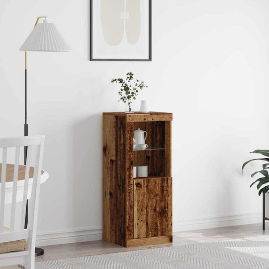 vidaXL LED Sideboard Brown 41 x 37 x 100 cm Engineered Wood